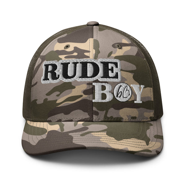 RUDE BOY Camouflage Trucker Hat