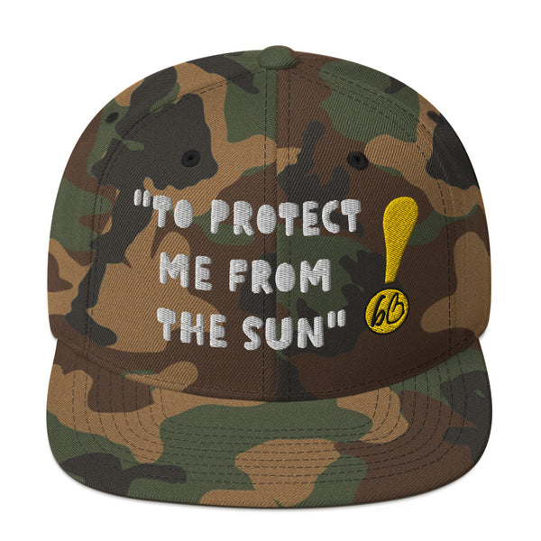 "FOR SUN PROTECTION" Snapback Hat