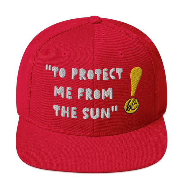 "FOR SUN PROTECTION" Snapback Hat