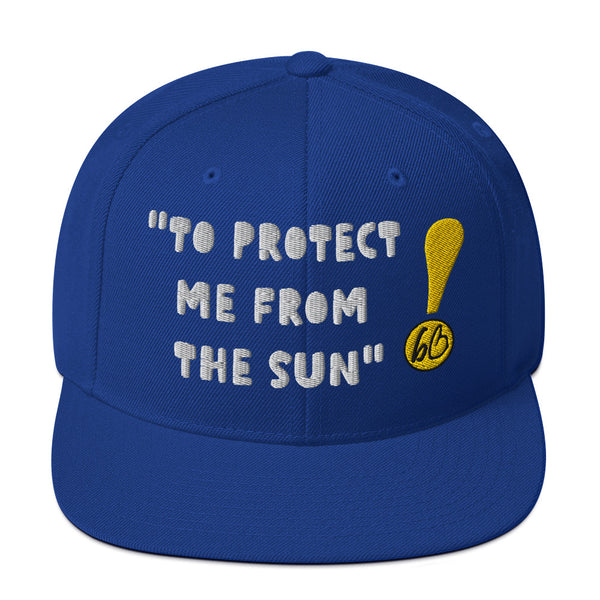 "FOR SUN PROTECTION" Snapback Hat