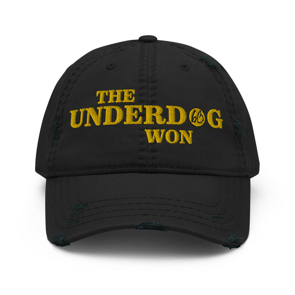 THE UNDERDOG WON Distressed Dad Hat