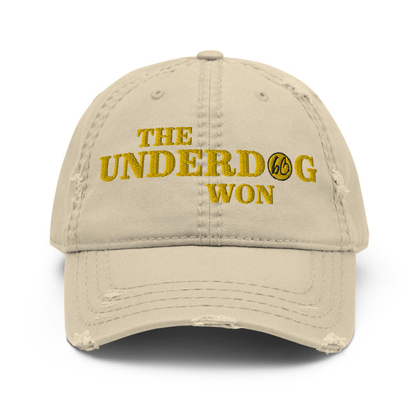 THE UNDERDOG WON Distressed Dad Hat