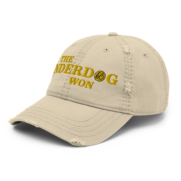 THE UNDERDOG WON Distressed Dad Hat