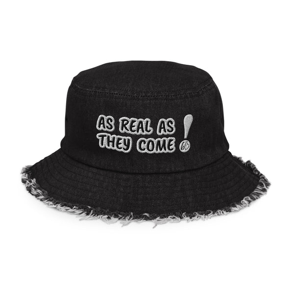 AS REAL AS THEY COME! Distressed Denim Bucket Hat