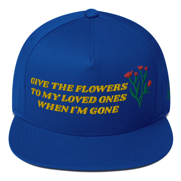 FLOWERS Flat Bill Hat