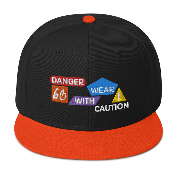 Danger Caution Snapback Hat