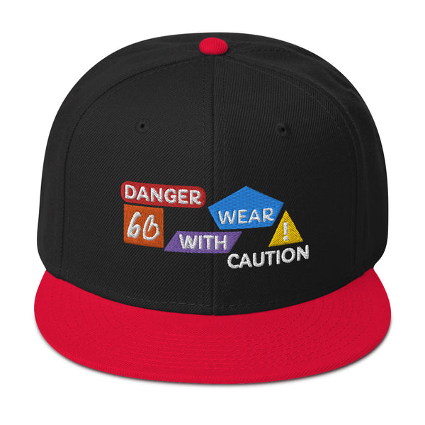 Danger Caution Snapback Hat