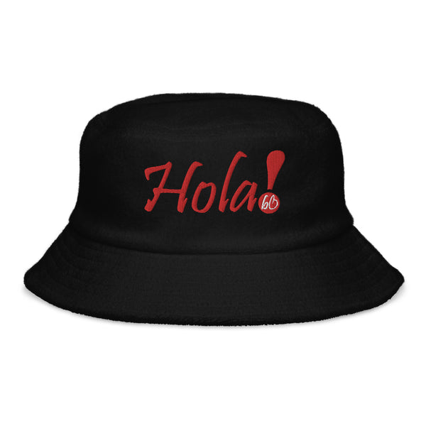 Hola! Unstructured Terry Cloth Bucket Hat