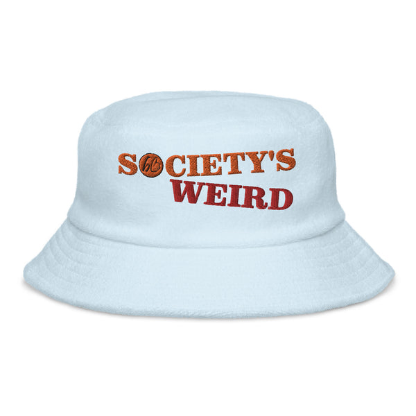 SOCIETY'S WEIRD Unstructured Terry Cloth Bucket Hat