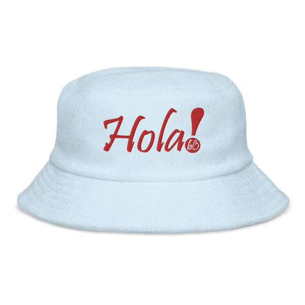 Hola! Unstructured Terry Cloth Bucket Hat