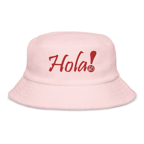 Hola! Unstructured Terry Cloth Bucket Hat