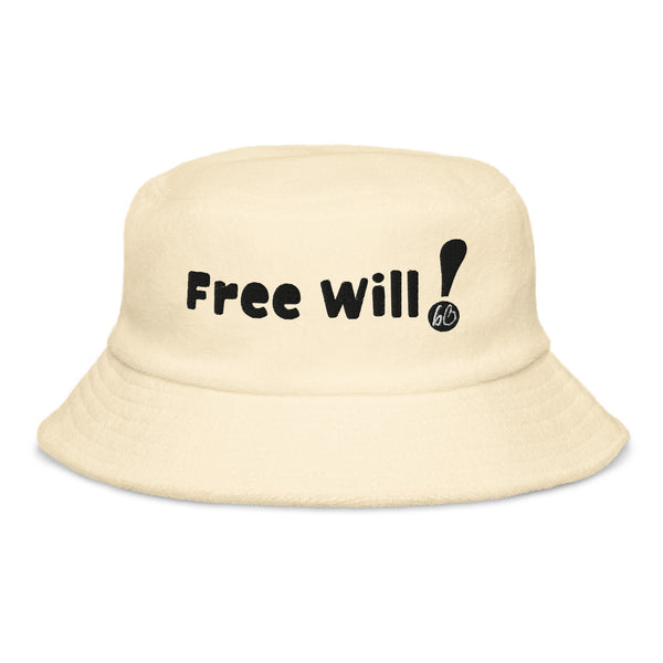 FREE WILL! Unstructured Terry Cloth Bucket Hat