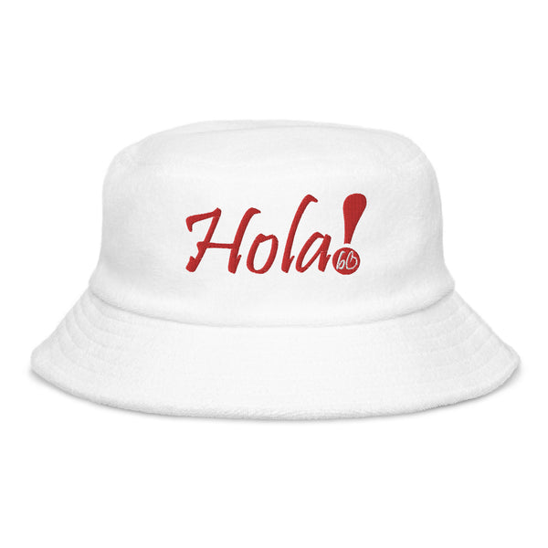 Hola! Unstructured Terry Cloth Bucket Hat