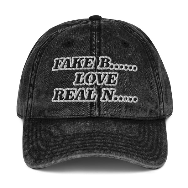 FAKE B's LOVE REAL N's Vintage Cotton Twill Hat