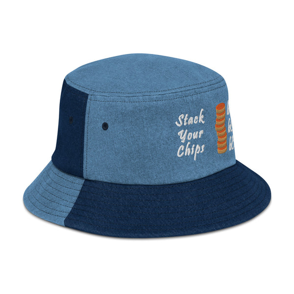 Stack Your Chips Denim Bucket Hat