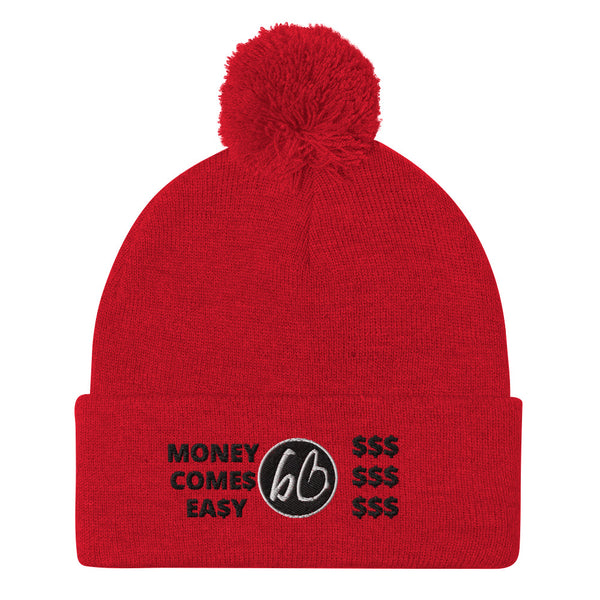 MONEY COME$ EA$Y Pom-Pom Beanie