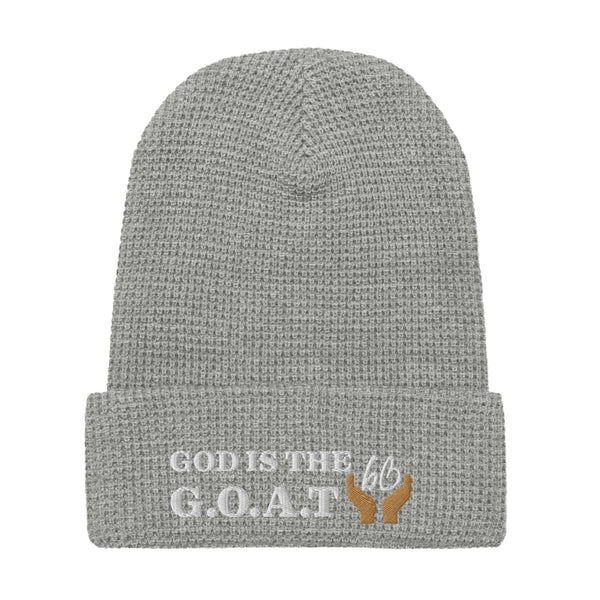 GOD IS THE G.O.A.T Waffle Beanie